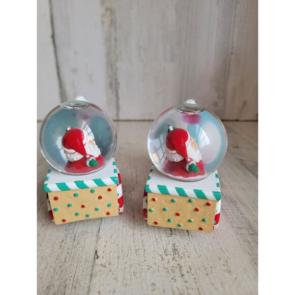 Hallmark Santa Claus train snow globe Xmas decor figure set - Picture 3 of 5